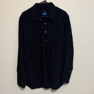 Men's Classic Black Button-Down Shirt
